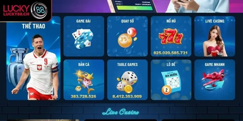 Khám phá thế giới game đa dạng sau khi Đăng ký Lucky88